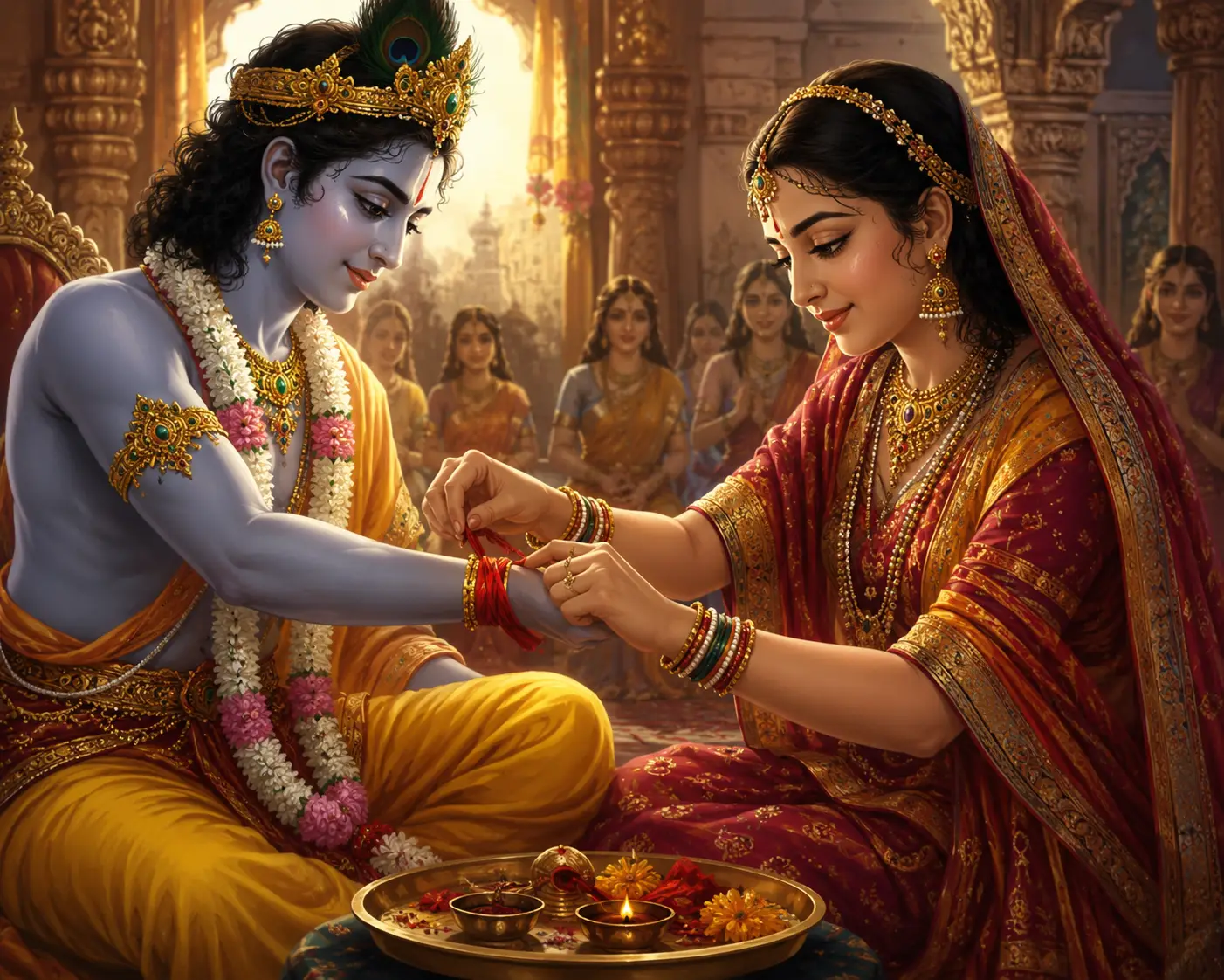 Lord Krishna and Draupadi (The Mahabharata)