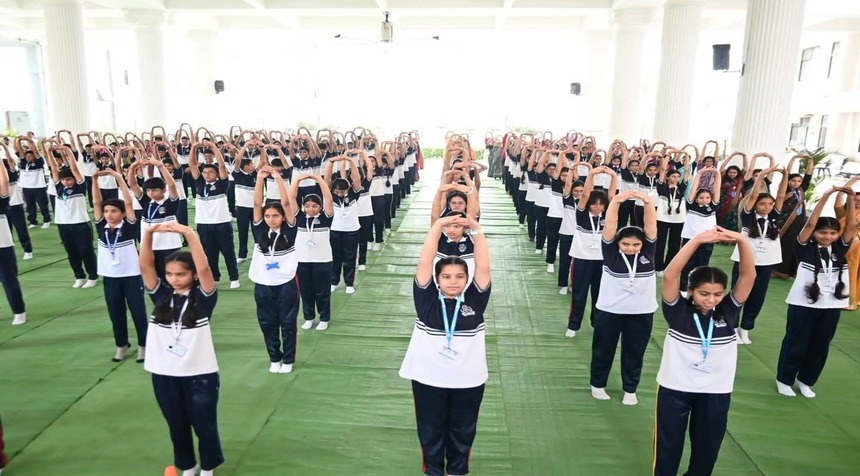 International Yoga Day Celebration at Sage International School, Kolar